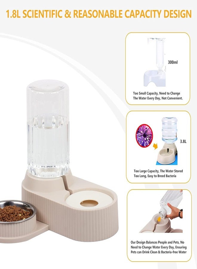 KERFORA Automatic Drinking Feeder Pet Bowl Eco-Friendly Pet Water Fountain Pet Bowl Non-Slip Bowls Stand Pet Drinkand Eat Bowls, Cups & Pails 500g for Cats Dogs - Image 4